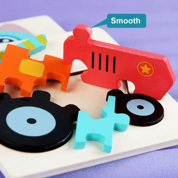 Kids Wooden Toys 3D Wood Puzzle Cartoon Animals Cognitive Jigsaw Puzzle Early Learning Educational Toys For Children Gift - Image 4