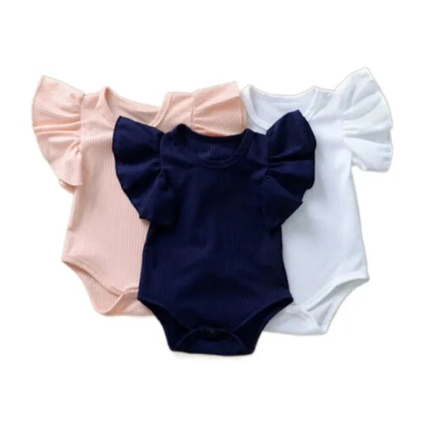 Newborn Body Suit Todder Clothes Set Baby Girl Cotton Short Sleeve Bodysuit Kid Clothes Set Girls Sunsuit Infant Clothing