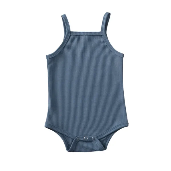 0-18Months Unisex Baby Summer Bodysuit Baby Boy Solid Pink White Green Jumpsuit For Newborn Girls Sleeveless Playsuit - Image 2