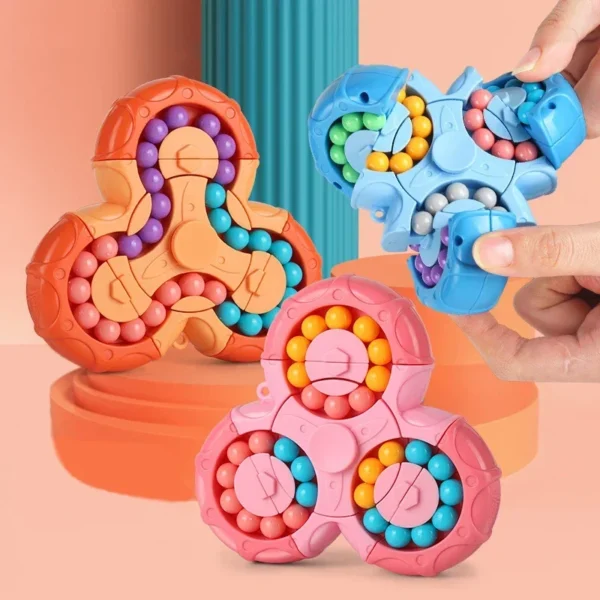 New Rotating Magic Beans Cube Creative Fidget Spinner Magic Cube Children Puzzle Educational Toys Kids Stress Relief Cube Toys