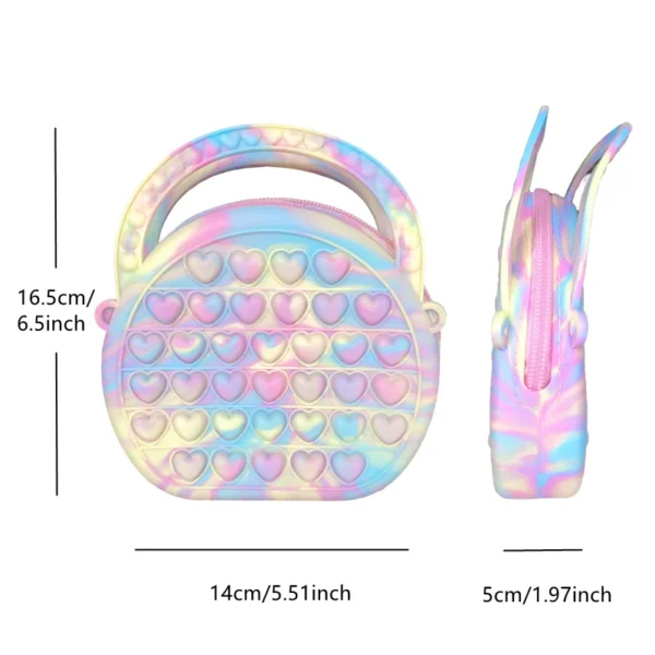 Pop Purse Silicone Sensory Push Pop Bubble Bag Crossbody Bag Antistress Toys Reliver Autism Handbag Coin Pouch for Kids - Image 5