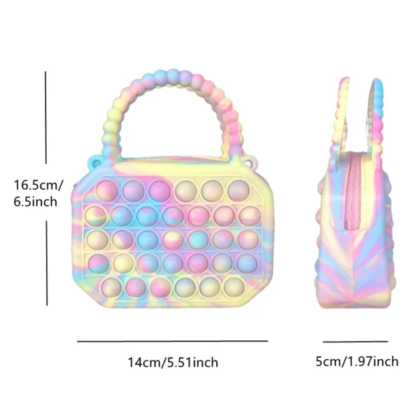 Pop Purse Silicone Sensory Push Pop Bubble Bag Crossbody Bag Antistress Toys Reliver Autism Handbag Coin Pouch for Kids - Image 4