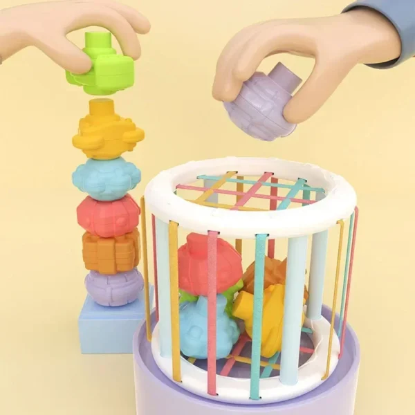 Montessori Baby Toys 0-12 Months Sensory Development Learning Educational Toys Colorful Blocks Sorting Game For Babies Infant - Image 2