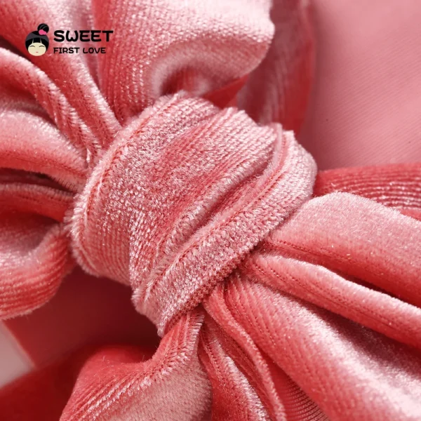 Velvet Bow Baby Girl Headband For Baby Gilrs Baby Hair Headband For Baby Headbands For Girls Newborn Headwear ONE SIZE - Image 5
