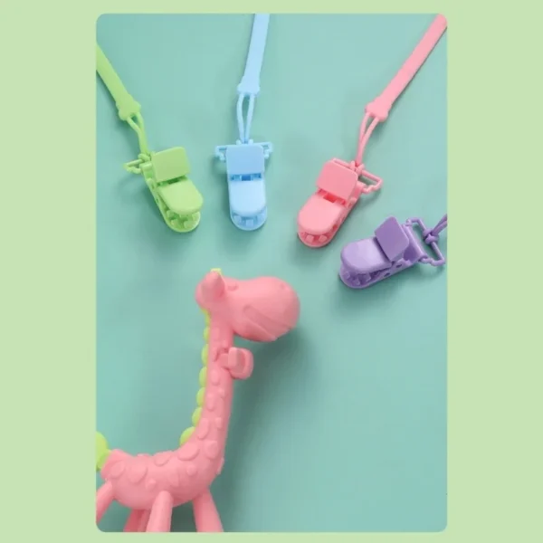 Silicone Chain Fastened Strap for Baby Pacifier Teething Clip Newborn Teether Chain Nipple Holder Nursing Accessories - Image 2