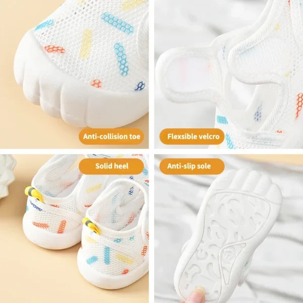 Baby Girl Shoes Classic Net Sneakers Newborn Baby Boys Girls First Walkers Shoes Infant Toddler Soft Sole Anti-slip Baby Shoes - Image 3