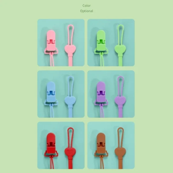 Silicone Chain Fastened Strap for Baby Pacifier Teething Clip Newborn Teether Chain Nipple Holder Nursing Accessories - Image 4