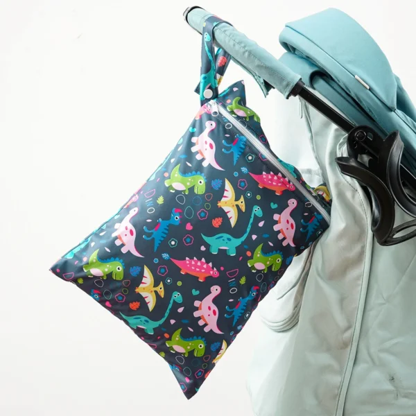 1 PCS PUL Wetbag For Baby Diapers Nappies Reusable Waterproof Diaper Bag 28cmx36cm - Image 7