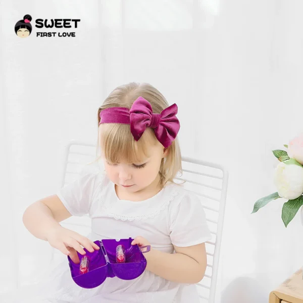 Velvet Bow Baby Girl Headband For Baby Gilrs Baby Hair Headband For Baby Headbands For Girls Newborn Headwear ONE SIZE - Image 4
