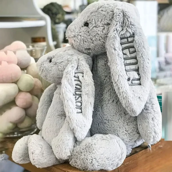 Personalied Baby Gifts Embroidered Plush Bunny Toys with Kids Customized Name First Easter Boys Girls Birthday Gifts Children - Image 4