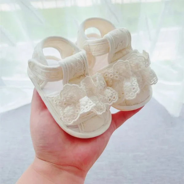 Summer girl baby sandals 0-1 year old baby walking shoes sweet princess shoes breathable toe wrap non slip soft sole - Image 5