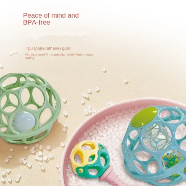 Baby Hand Rattle Soft Ball Toys Newborn Grasping Teethers Hand Bell Sensory Toys Kids Educational Toys for 0-12 Months Baby - Image 6