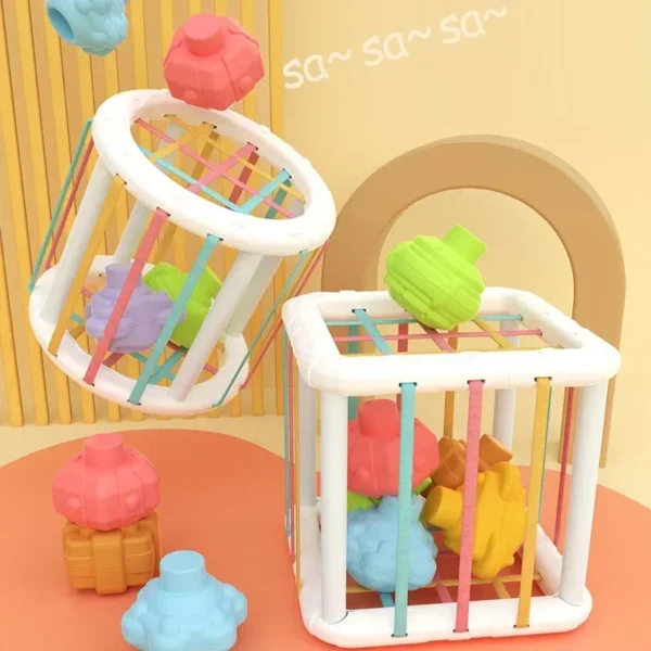 Montessori Baby Toys 0-12 Months Sensory Development Learning Educational Toys Colorful Blocks Sorting Game For Babies Infant