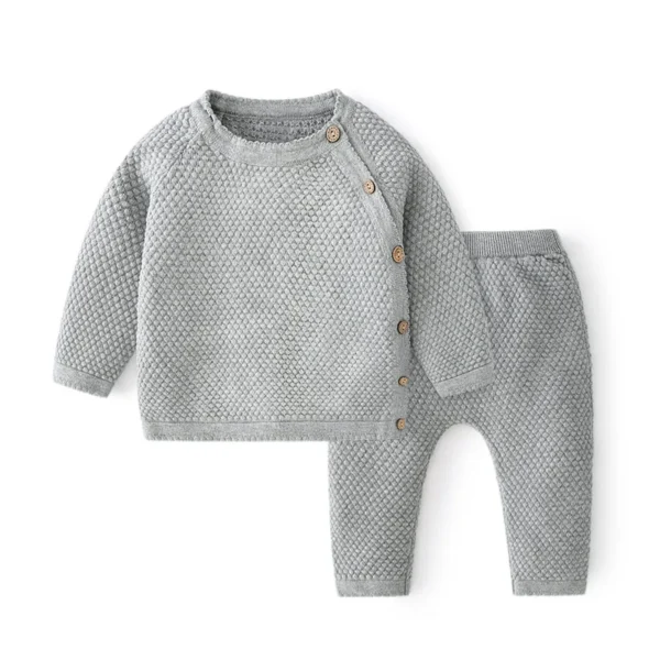 Baby Clothes Sets Ensembles Cotton Spring Newborn Boy Girl Infant Clothing Tops And Pants Knitted Sweater Baby Pajamas Sets - Image 5