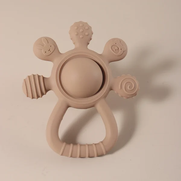 2025 new Teething Silicone Palm Rattle Teether bunny - Safe Baby Chew Toys for Soothing Sore Gums - Image 6