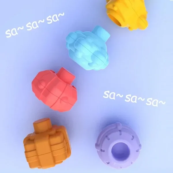 Montessori Baby Toys 0-12 Months Sensory Development Learning Educational Toys Colorful Blocks Sorting Game For Babies Infant - Image 4
