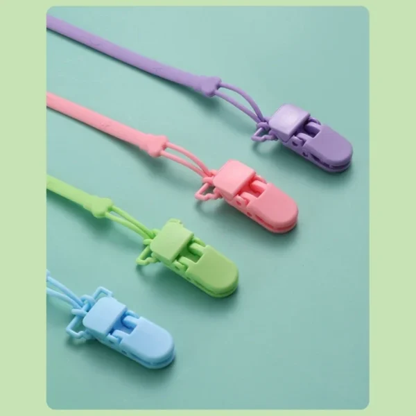 Silicone Chain Fastened Strap for Baby Pacifier Teething Clip Newborn Teether Chain Nipple Holder Nursing Accessories - Image 6