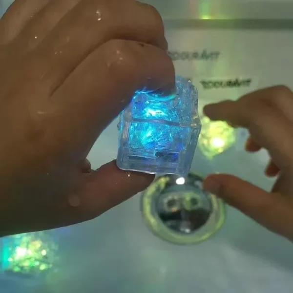 6/12PCS Baby Bath Bathtub LED Light Up Toys Colorful Waterproof Glowing Bath Toys for Boys Girls Infant Birthday Xmas Gift - Image 2